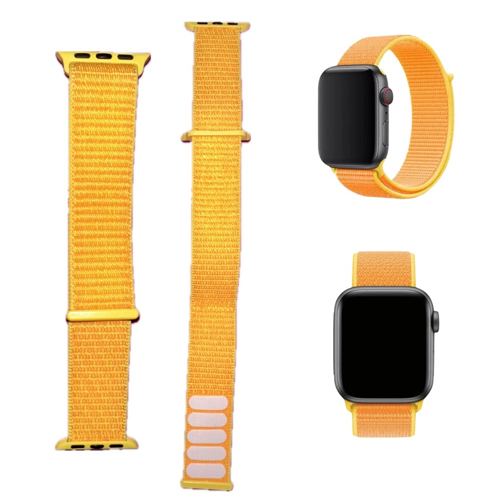 Apple Watch Band - Yellow Orange Nylon Sport Loop